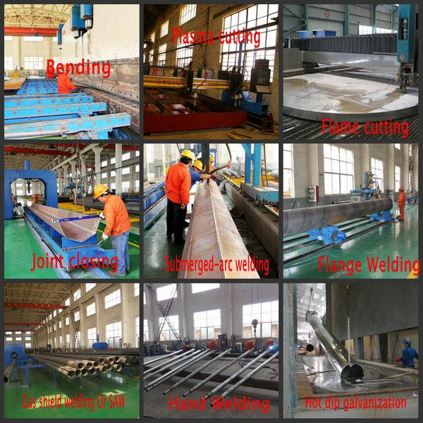 Jiangsu milky way steel poles co.,ltd γραμμή παραγωγής εργοστασίων 0